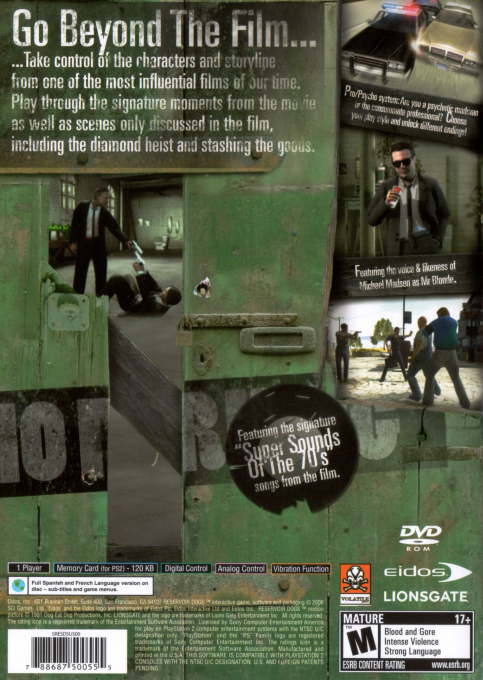 Reservoir Dogs — Box back