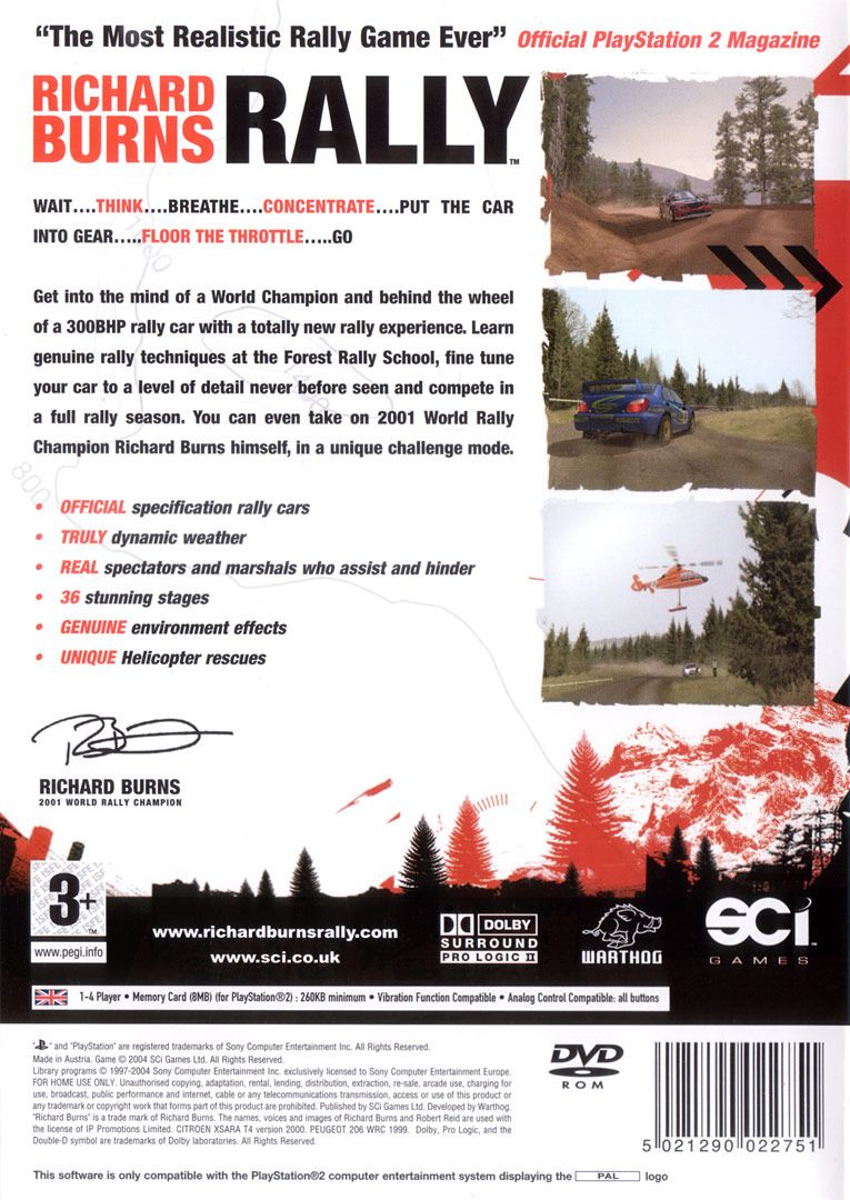 Richard Burns Rally — Box back