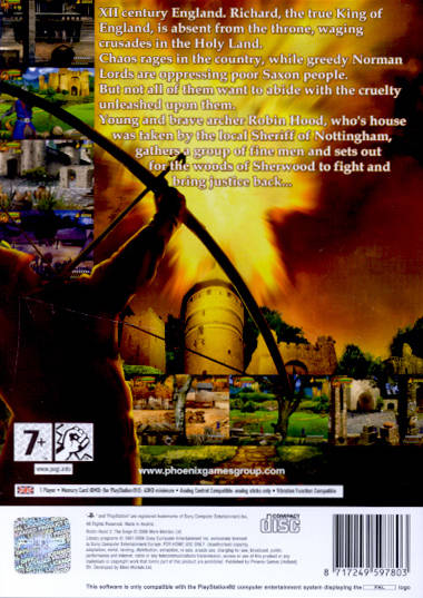 Robin Hood 2 : The Siege — Box back