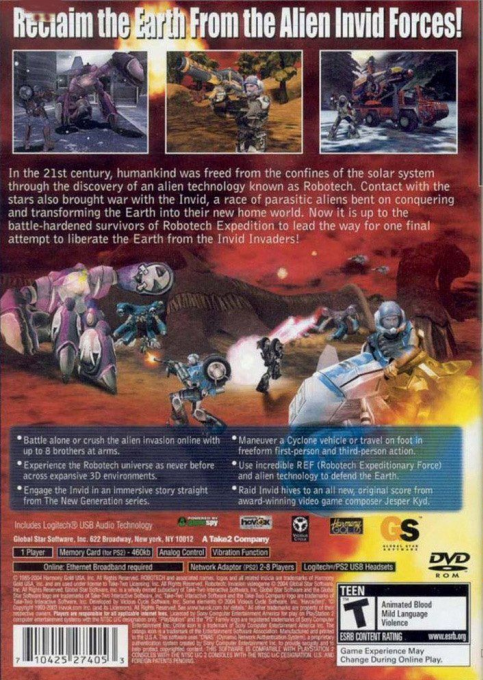 Robotech : Invasion — Box back