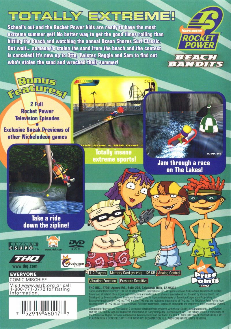 Rocket Power : Beach Bandits — Box back