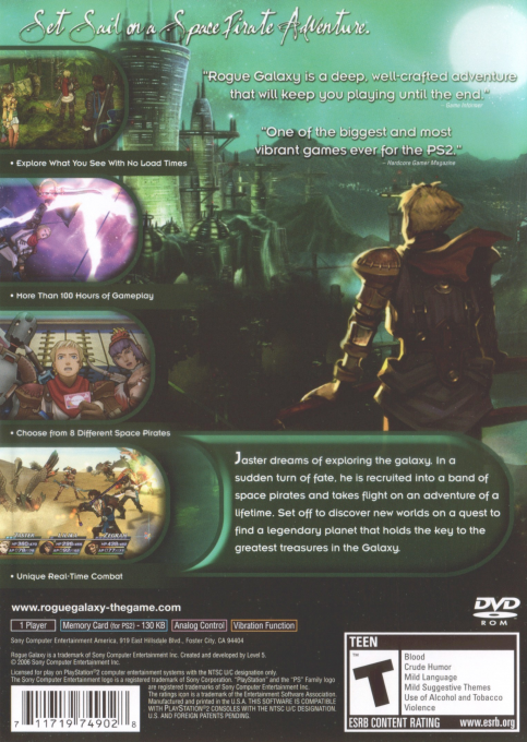 Rogue Galaxy — Box back