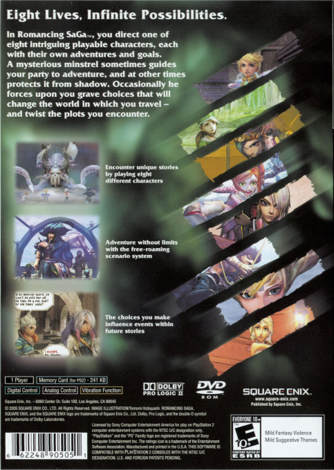 Romancing SaGa — Box back
