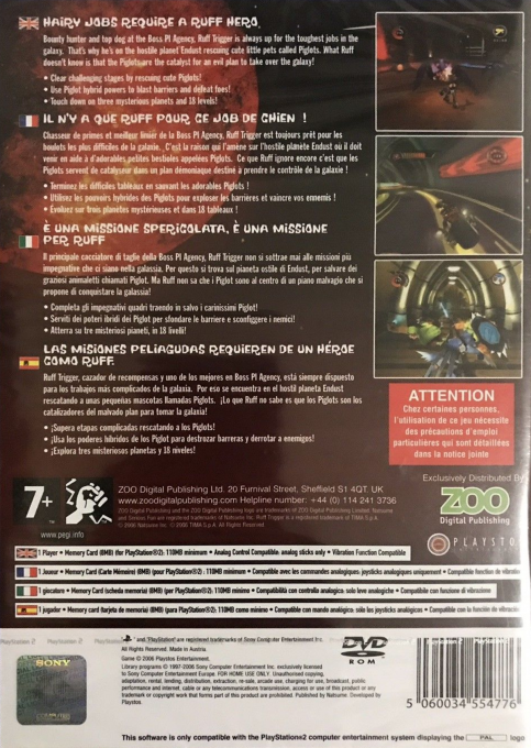 Ruff Trigger : The Vanocore Conspiracy — Box back