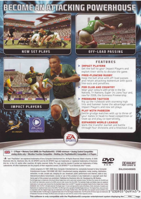 Rugby 08 — Box back