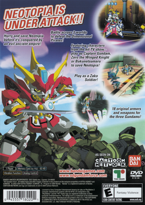 SD Gundam Force : Showdown! — Box back