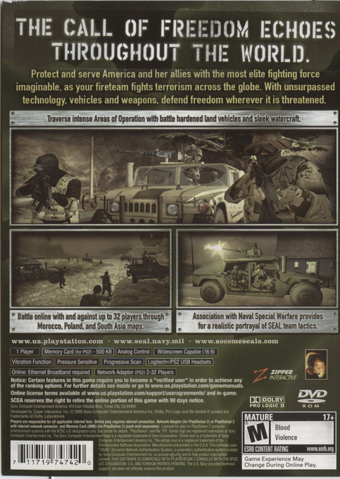 SOCOM 3 : U.S. Navy SEALs — Box back