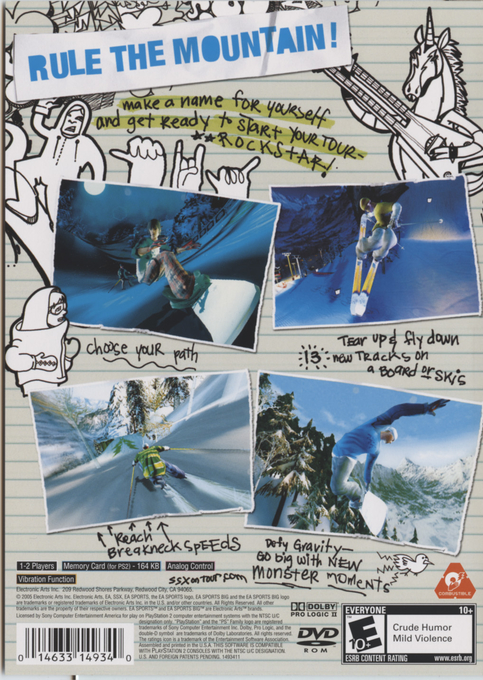 SSX On Tour — Box back