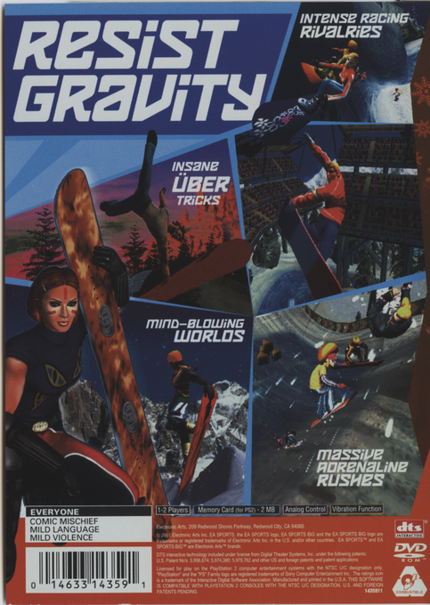 SSX Tricky — Box back