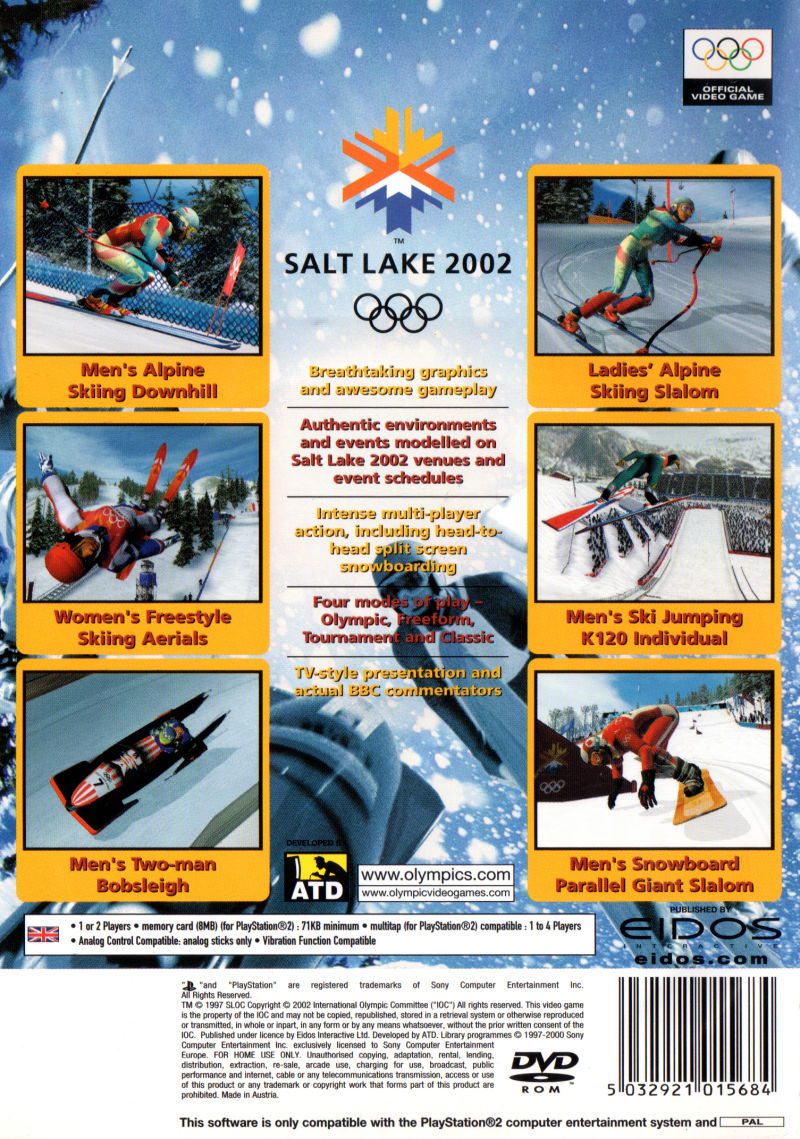 Salt Lake 2002 — Box back