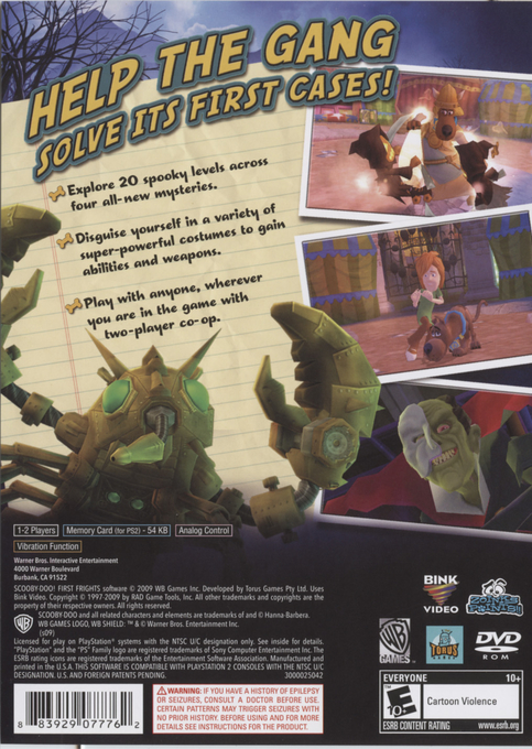 Scooby-Doo! First Frights — Box back
