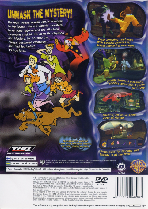 Scooby-Doo! Unmasked — Box back