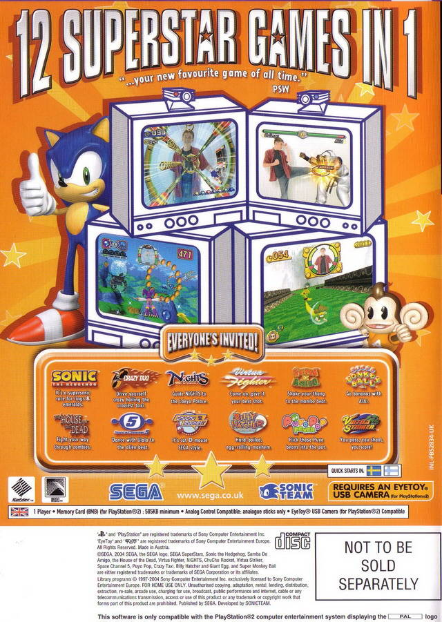 Sega Superstars — Box back