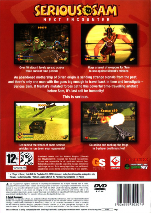 Serious Sam : Next Encounter — Box back