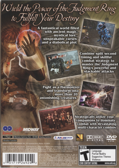 Shadow Hearts : Covenant — Box back