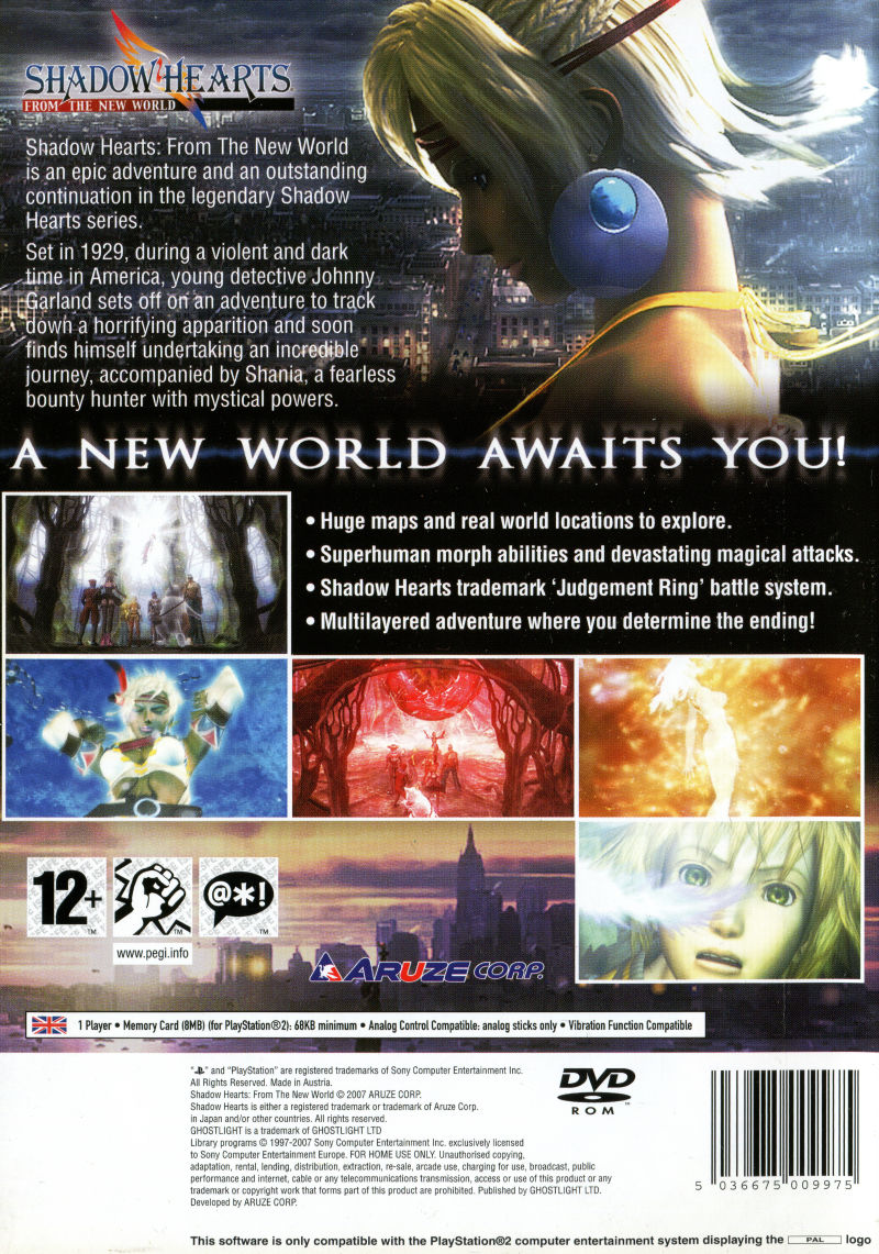 Shadow Hearts : From the New World — Box back