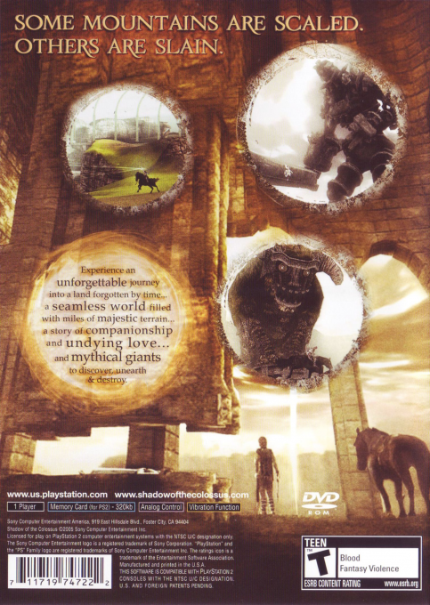 Shadow of the Colossus — Box back