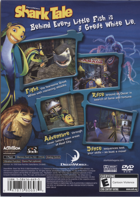 Shark Tale — Box back