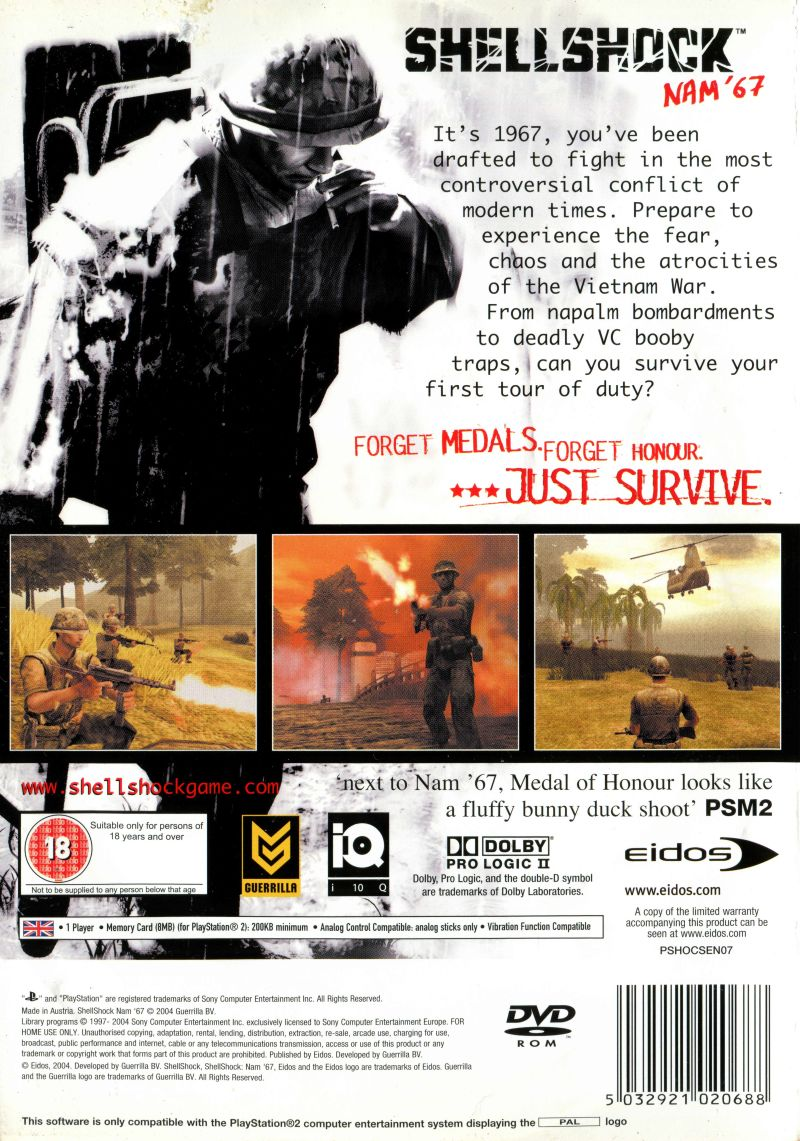ShellShock : Nam '67 — Box back