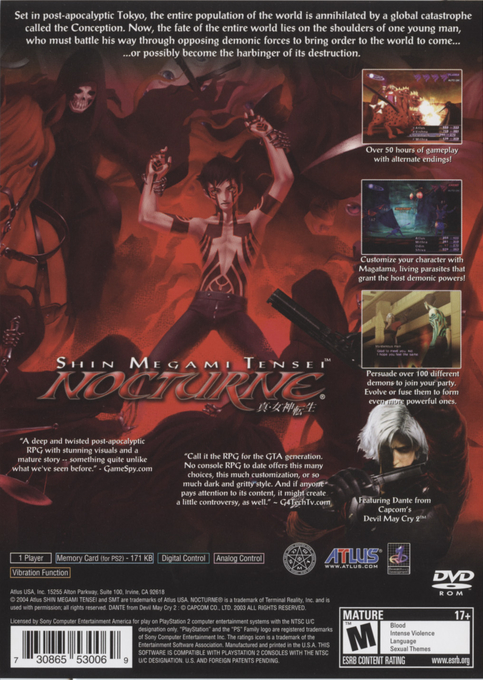 Shin Megami Tensei : Lucifer's Call — Box back