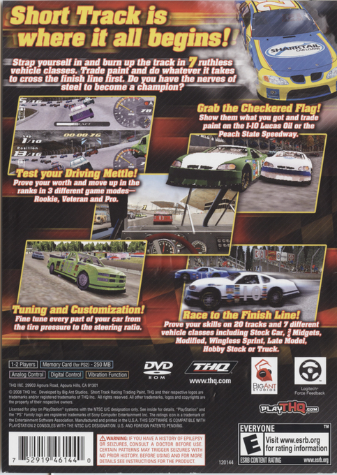 Short Track Racing : Trading Paint — Box back