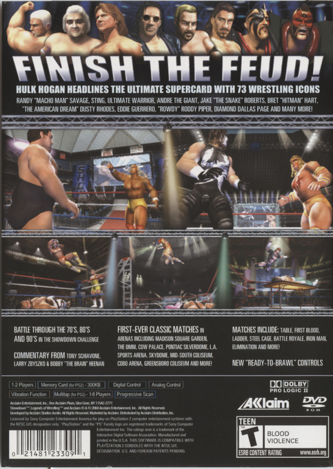 Showdown : Legends of Wrestling — Box back