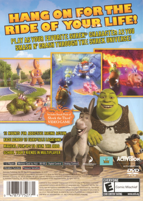 Shrek Smash n' Crash Racing — Box back