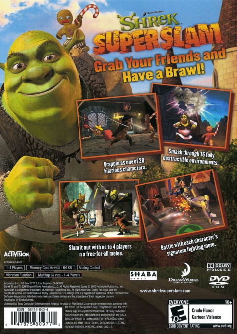 Shrek SuperSlam — Box back