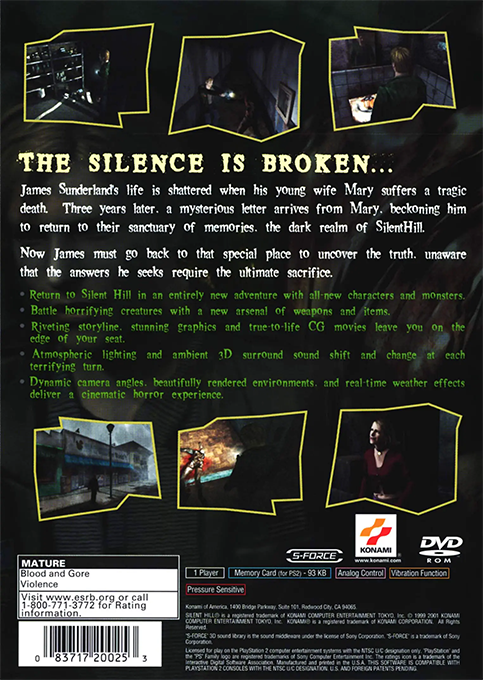 Silent Hill 2 — Box back
