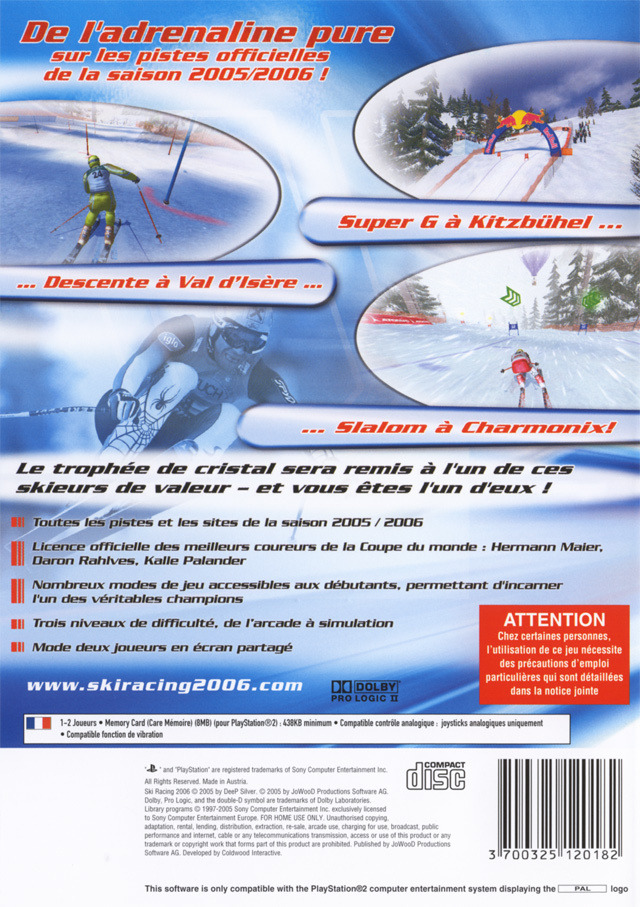 Ski Racing 2006 — Box back