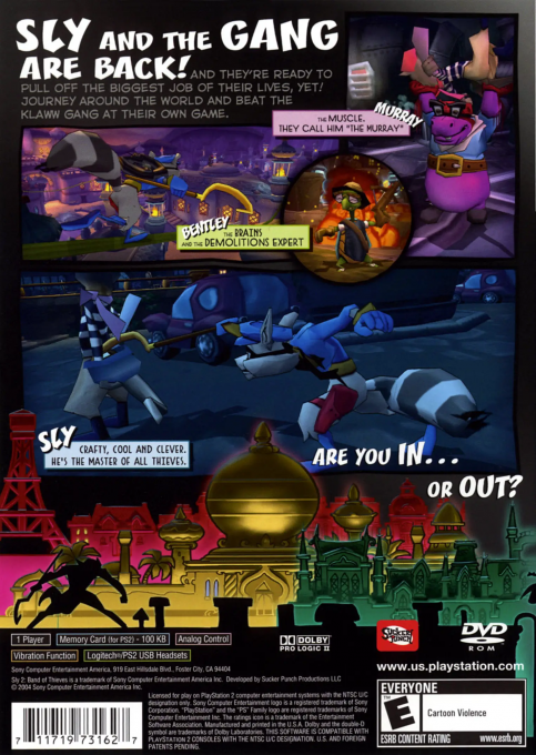 Sly 2 : Band of Thieves — Box back