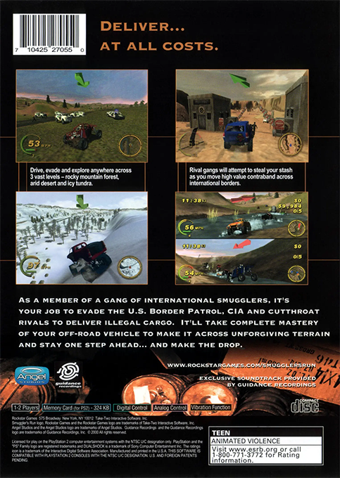 Smuggler's Run — Box back