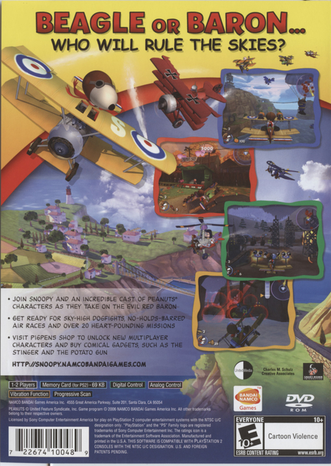 Snoopy vs. The Red Baron — Box back