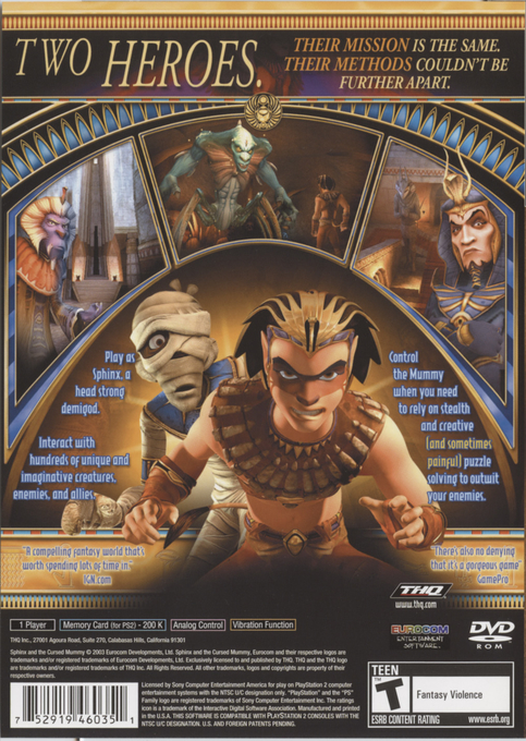 Sphinx and the Cursed Mummy — Box back
