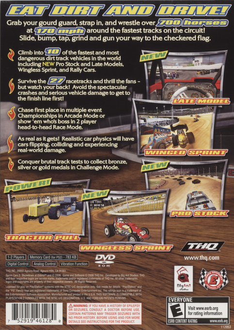 Sprint Cars 2 : Showdown at Eldora — Box back