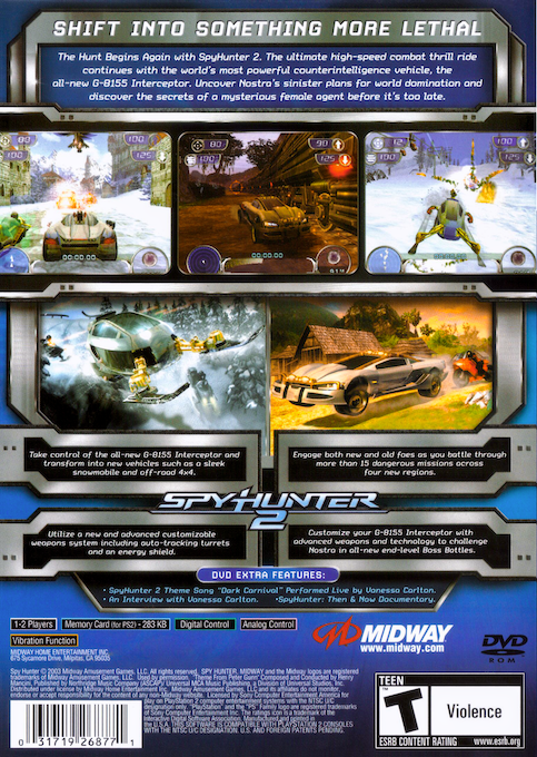 SpyHunter 2 — Box back