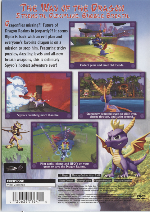 Spyro : Enter the Dragonfly — Box back