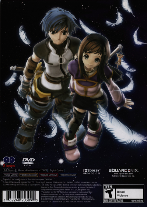 Star Ocean : Till the End of Time — Box back