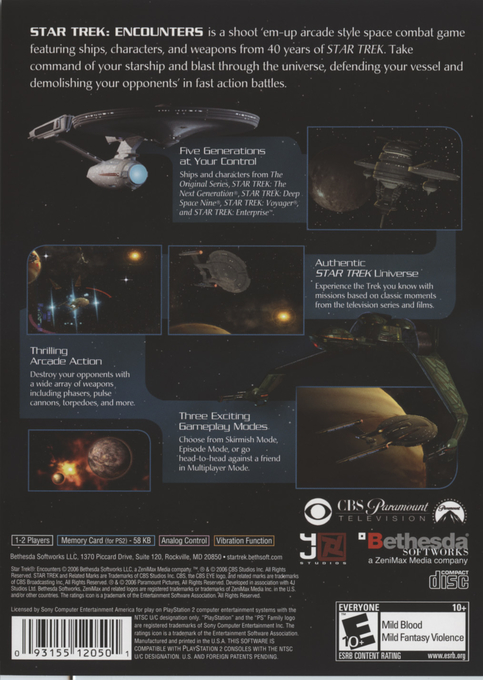 Star Trek : Encounters — Box back