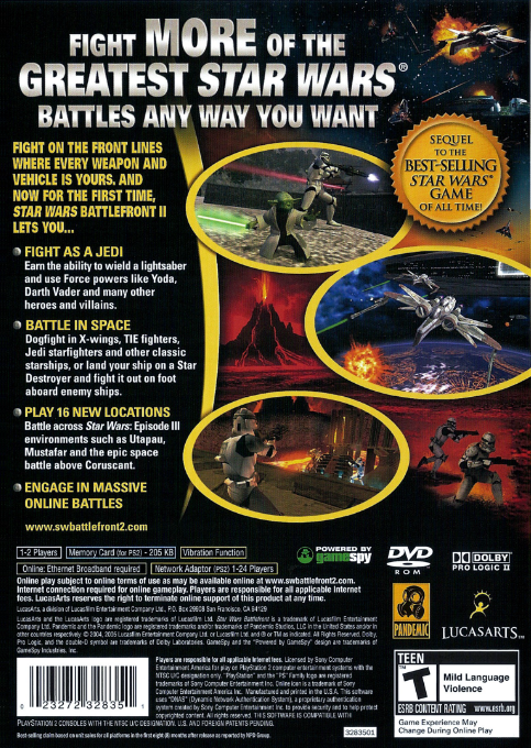 Star Wars : Battlefront II — Box back