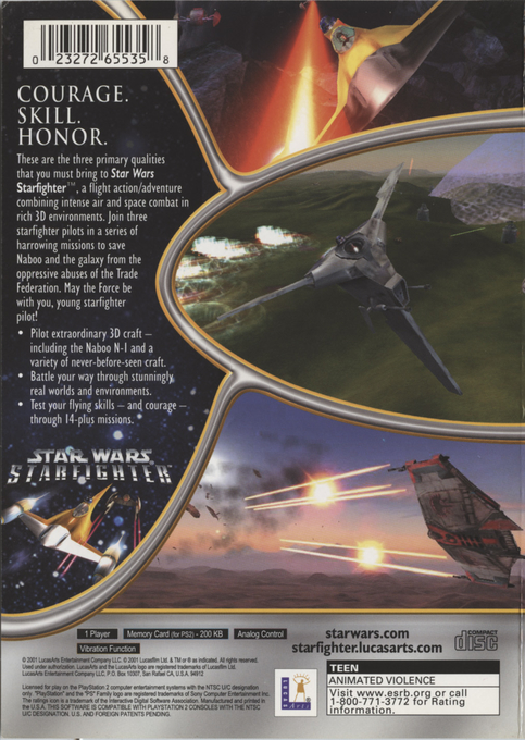 Star Wars : Starfighter — Box back