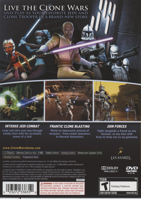 Star Wars : The Clone Wars, Republic Heroes — Box back