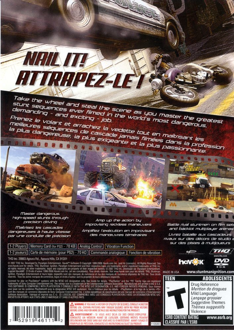 Stuntman : Ignition — Box back