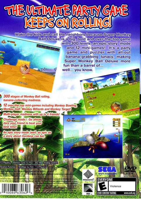 Super Monkey Ball Deluxe — Box back