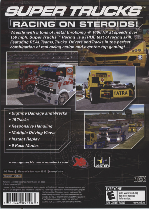 Super Trucks — Box back
