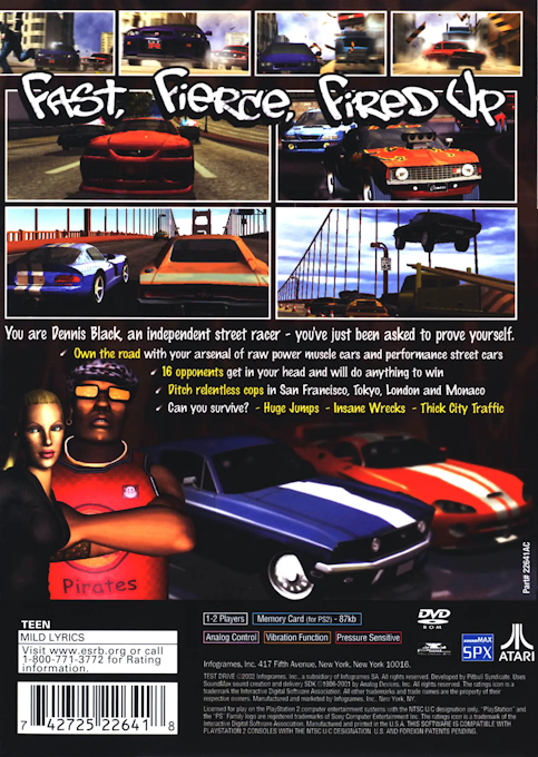 TD Overdrive : The Brotherhood of Speed — Box back