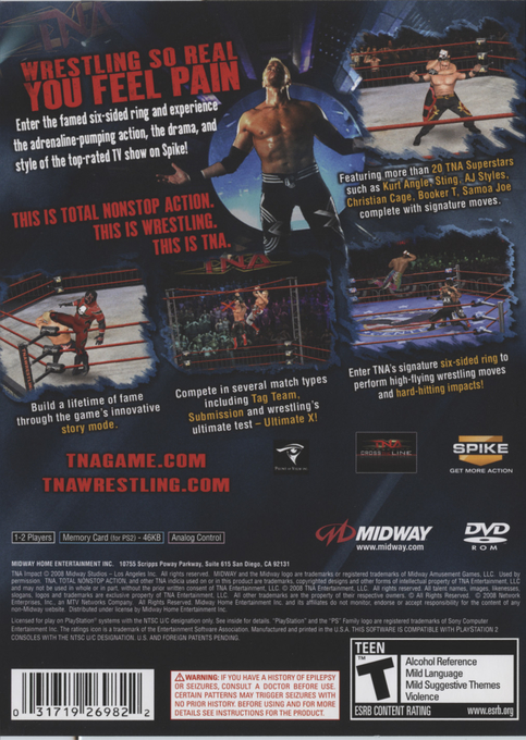 TNA Impact! Total Nonstop Action Wrestling — Box back