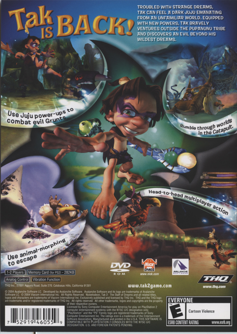 Tak 2 : The Staff of Dreams — Box back