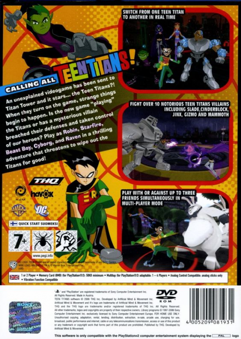 Teen Titans — Box back
