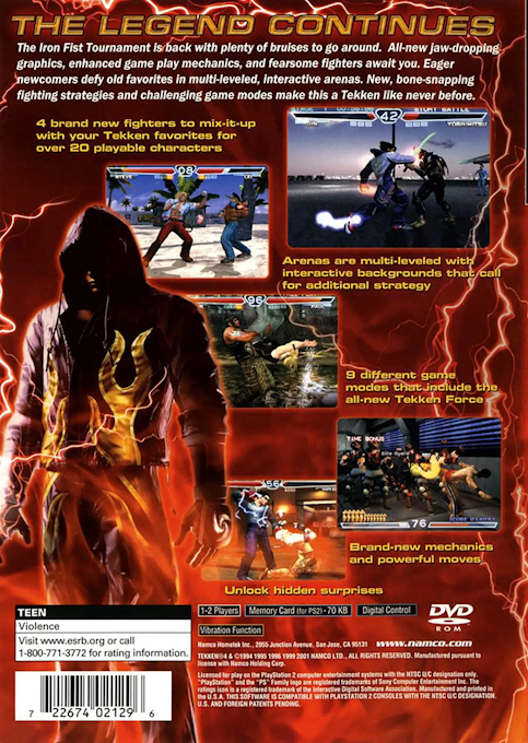 Tekken 4 — Box back